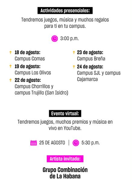 ¡Bienvenida de cachimbos! 