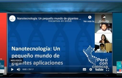 Mesa redonda sobre nanotecnología estuvo a cargo de nuestros docentes David Asmat, Segundo Rojas y Renny Nazario.