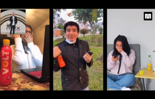 Nuestros estudiantes reciben emocionados el anuncio de que han ganado el primer premio en la categoría “Jóvenes Digitales”