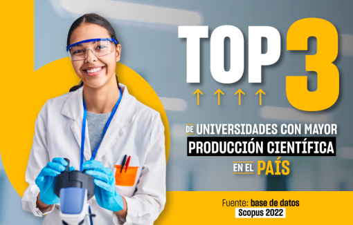 TOP 3 DE UNIVERSIDADES CON MAYOR PRODUCCIÓN CIENTÍFICA